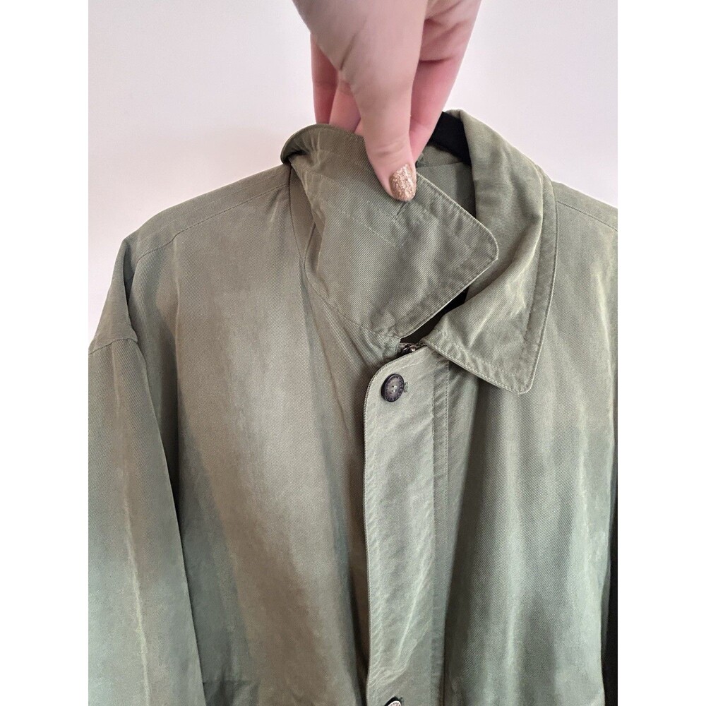 Vintage John Steven's Men's Quality Outwear Bomber Jacket Green SZ 58 L Gorpcore - Picture 9 of 16